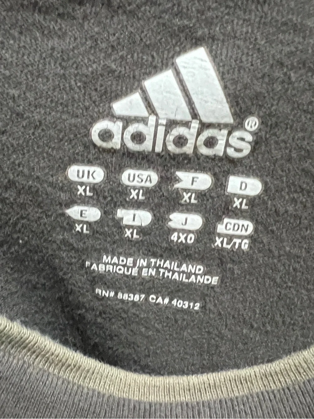 Adidas Long Sleeve T-Shirt Men’s XL Brown Grunge Skater Embroidered Center Logo